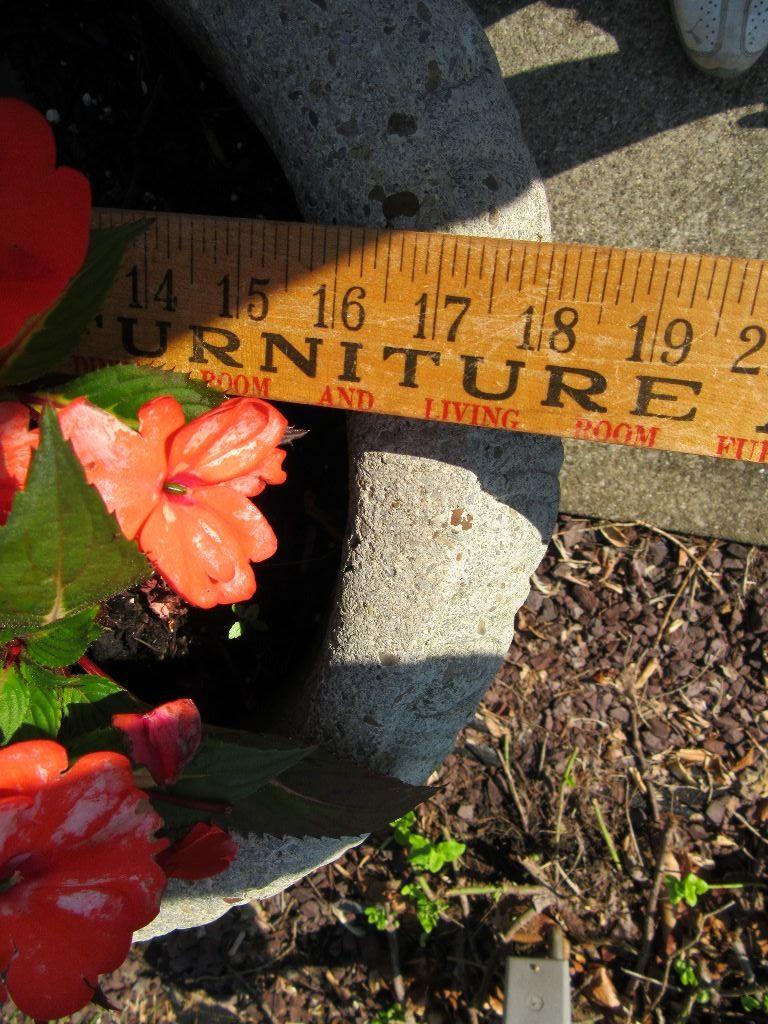 URN STYLE CEMENT PLANTER. HEAVY!