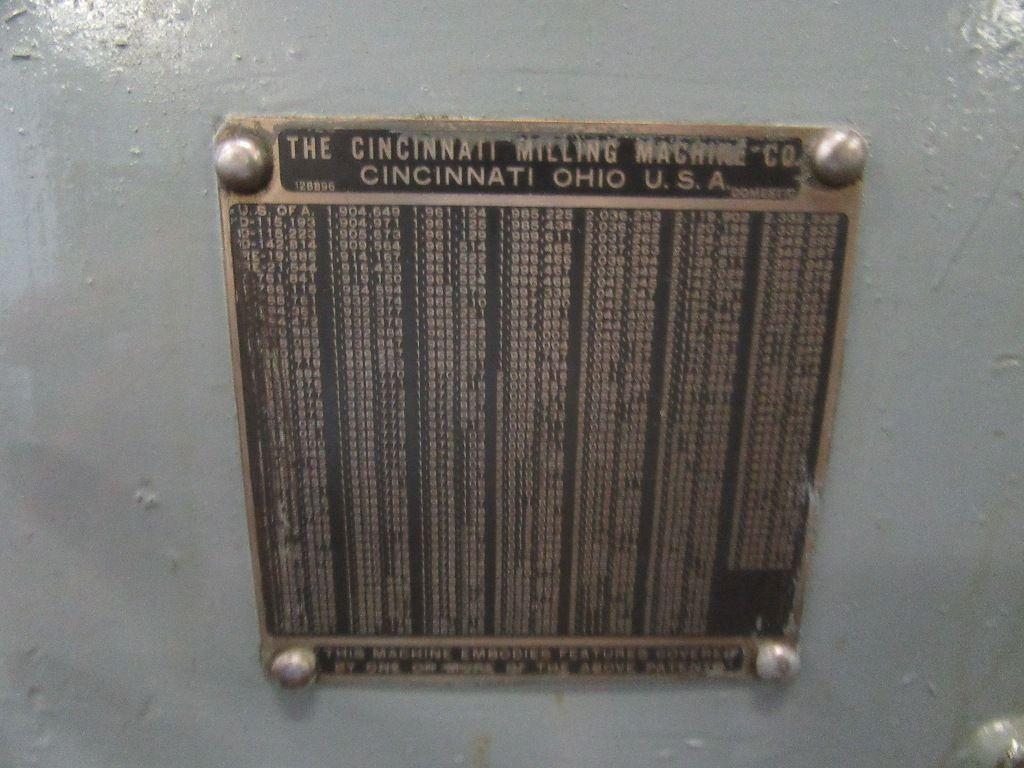 CINCINNATI NUMBER 2ML MILL. 3 PHASE. 5 FT 6 IN WIDE BY 6 FT TALL