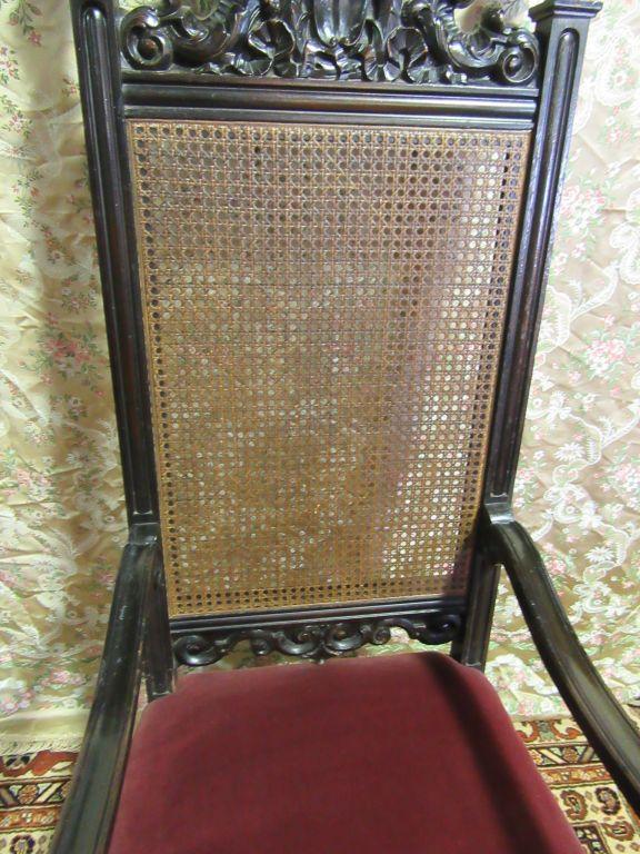 VICTORIAN CARVED HIGH BACK CHAIR