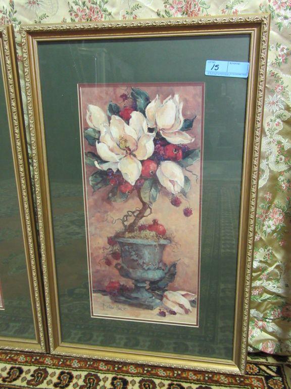PAIR OF FLORAL PICTURES