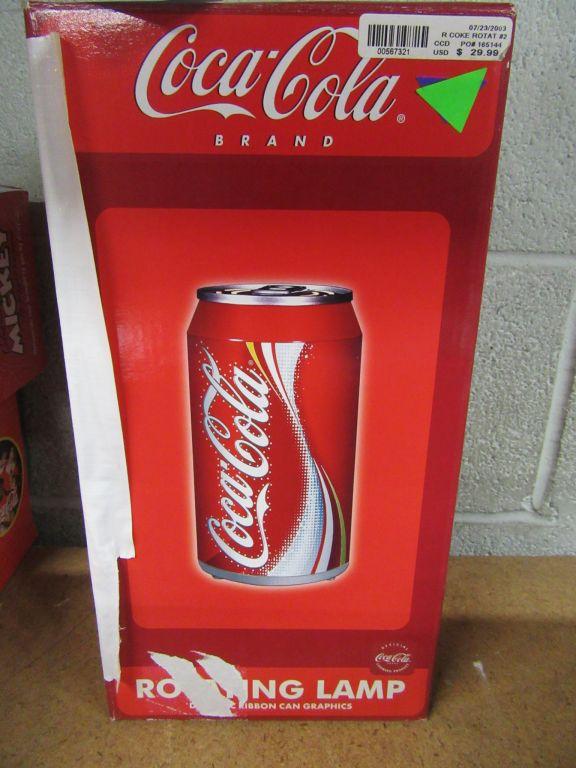 COCA-COLA BRAND ROTATING LAMP DYNAMIC RIBBON CAN GRAPHICS