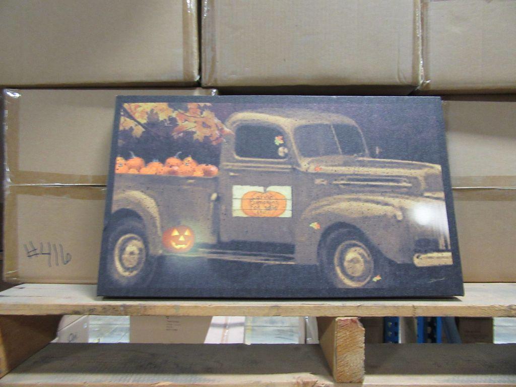 18 CASES OF LIGHTED PUMPKIN FOR SALE CANVAS. 12 PIECES PER CASE