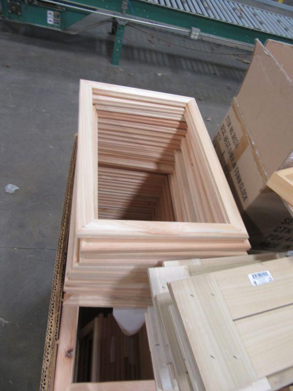 LARGE BOX OF ASSORTED WOODEN PICTURE FRAMES