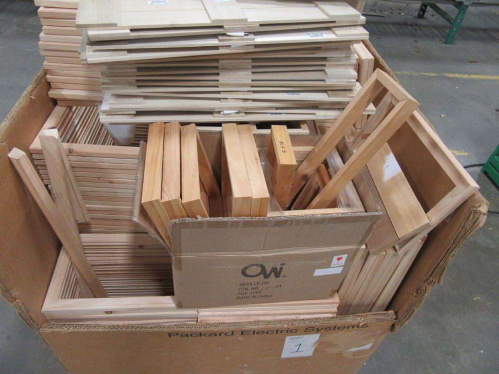 LARGE BOX OF ASSORTED WOODEN PICTURE FRAMES