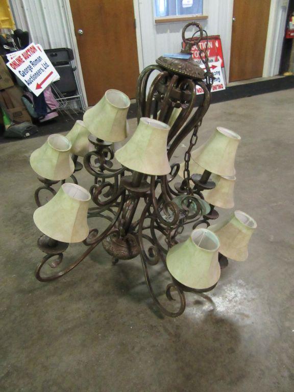 12 LIGHT CANDELABRA CHANDELIER