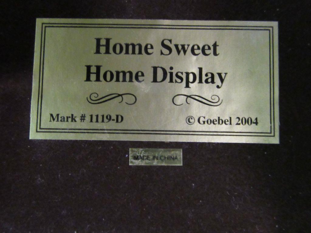 GOEBEL FIGURINE HOME SWEET HOME DISPLAY 1119-D