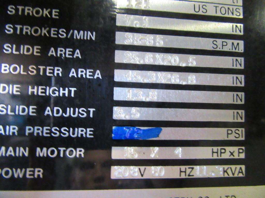 SUTHERLAND AUTO-STAMPER MODEL MARK-121, 121 TON CAPACITY, NEW 1995, TRIAD C