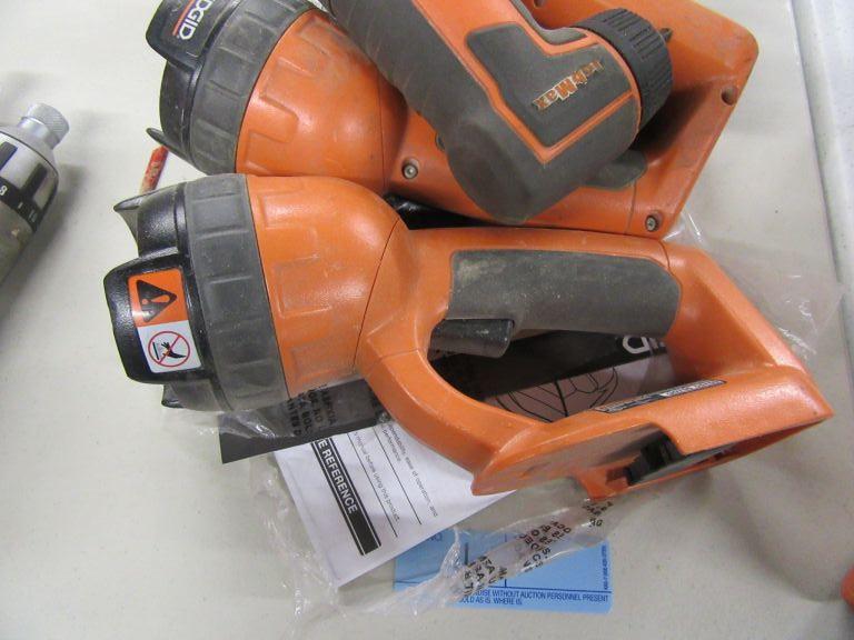 RIDGID 18 VOLT FLASHLIGHTS MODEL NUMBER R849. SAWZALL MODEL NUMBER R8433. N