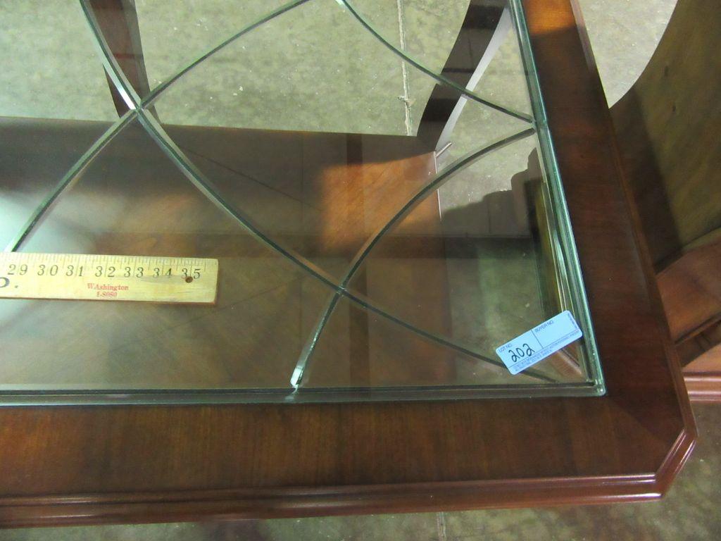 GLASS TOP COFFEE TABLE