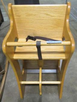 NEW SOLID OAK CHILD'S BOOSTER CHAIR