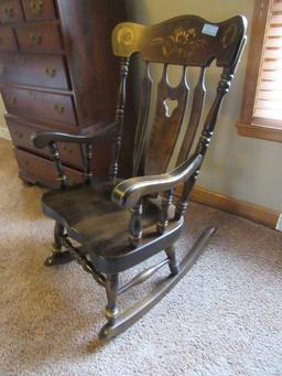 HITCHCOCK STYLE PINE ROCKER