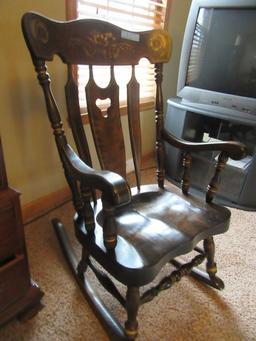 HITCHCOCK STYLE PINE ROCKER