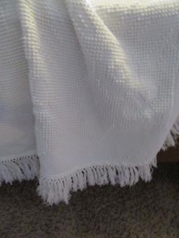 CHENILLE BEDSPREAD AND AFGHAN