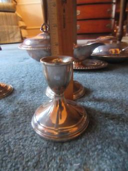 SILVER WEIGHTED CANDLESTICKS