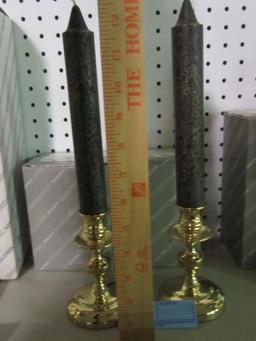 2 BALDWIN BRASS BRIGHTON 3" CANDLESTICKS