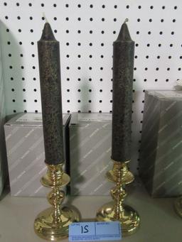 2 BALDWIN BRASS BRIGHTON 3" CANDLESTICKS