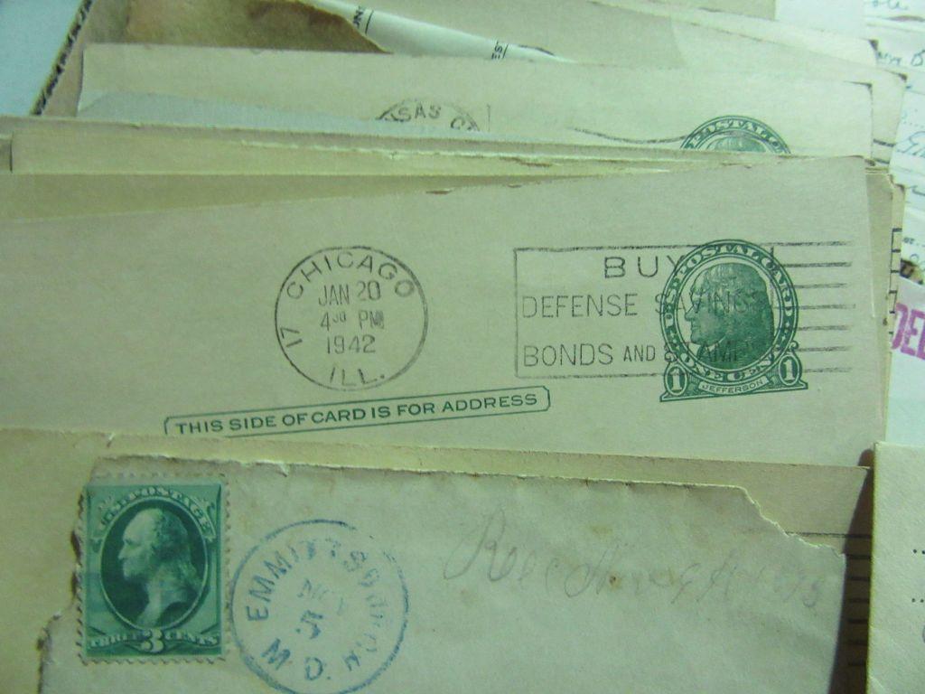 CIRCULATED POSTCARDS AND ENVELOPES