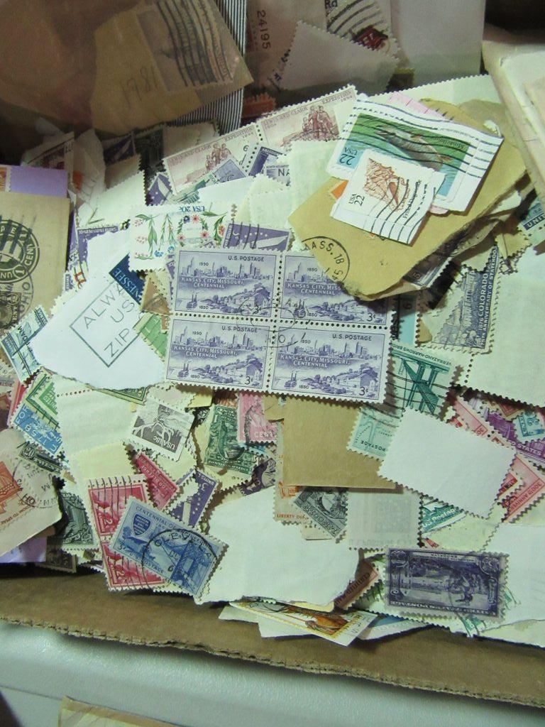 BOX OF VARIOUS CIRCULATED STAMPS