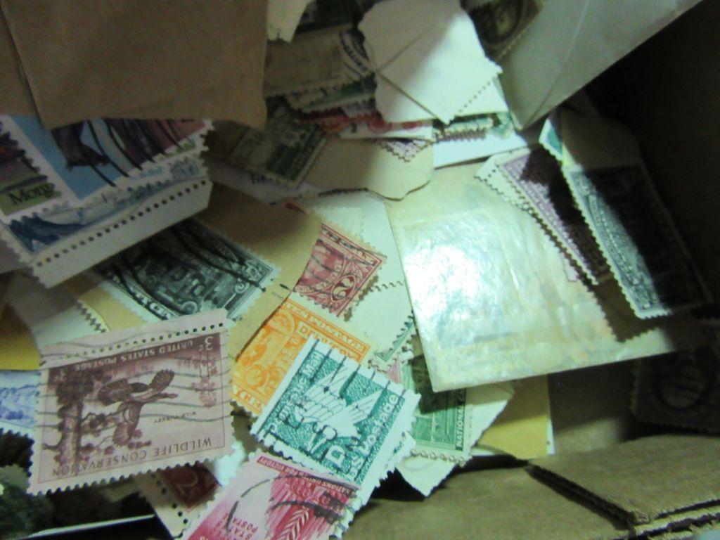 BOX OF VARIOUS CIRCULATED STAMPS