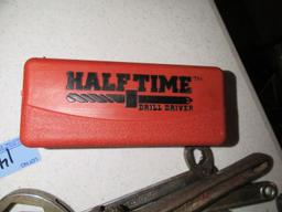 HALFTIME DRILL DRIVER MULTI WRENCHES. RIDGID 10-INCH PIPE WRENCH. PIPE CUTT