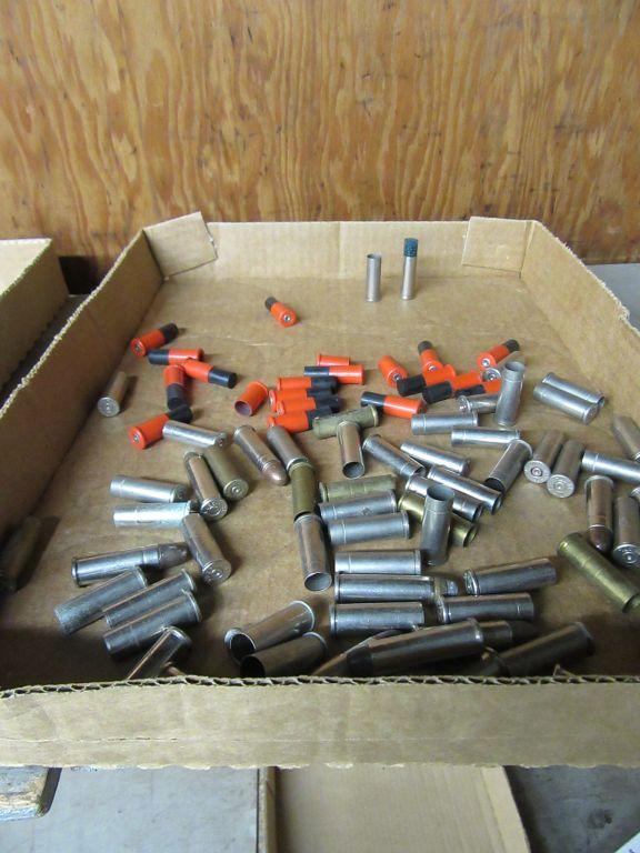 38 SPECIAL SHELLS, SHELL CASINGS + 22 LONG RIFLE AMMUNITION WITH WINCHESTER