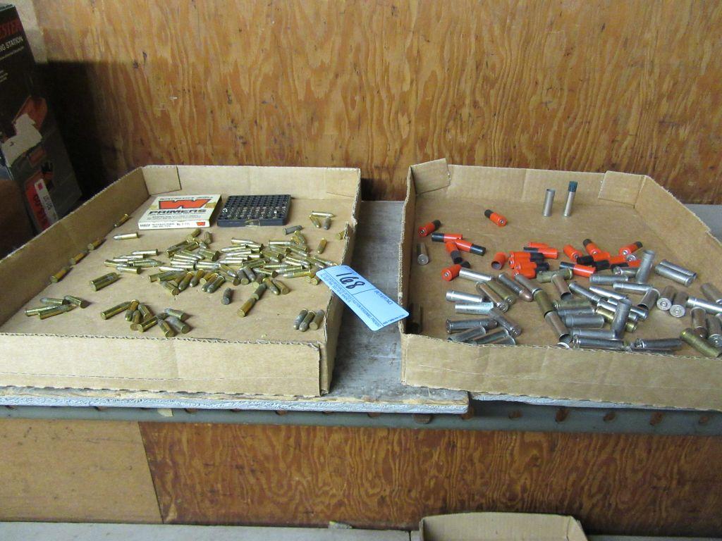 38 SPECIAL SHELLS, SHELL CASINGS + 22 LONG RIFLE AMMUNITION WITH WINCHESTER