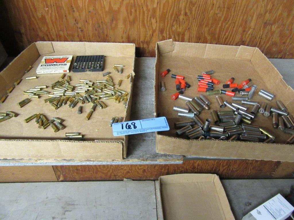 38 SPECIAL SHELLS, SHELL CASINGS + 22 LONG RIFLE AMMUNITION WITH WINCHESTER