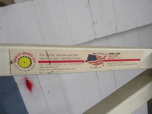 SAFETY SPEED CUT PANEL SAW MODEL 6400