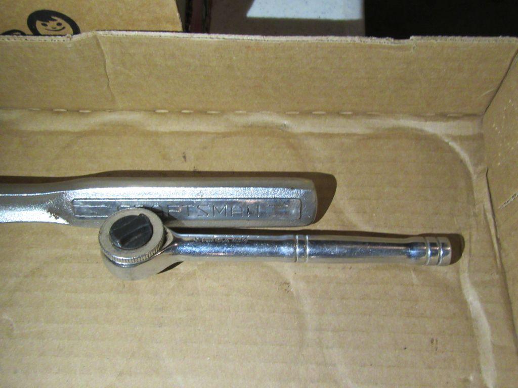 CRAFTSMAN 1/2 INCH RATCHET. GREAT NECK RATCHET. EXTENSIONS AND ETC