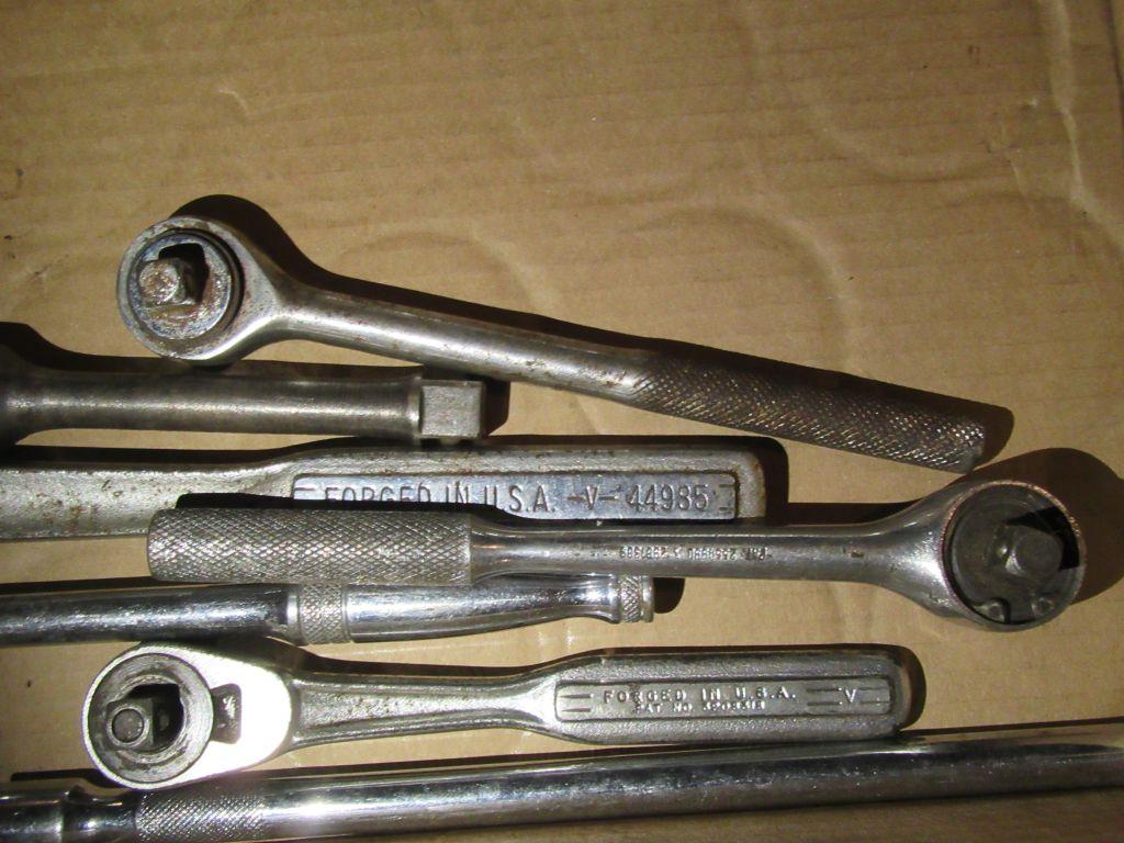 CRAFTSMAN 1/2 INCH RATCHET. GREAT NECK RATCHET. EXTENSIONS AND ETC