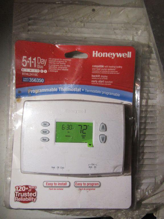 NEW PROGRAMMABLE THERMOSTAT. MANUAL THERMOSTAT PARTS. AIR DUCTS AND ETC