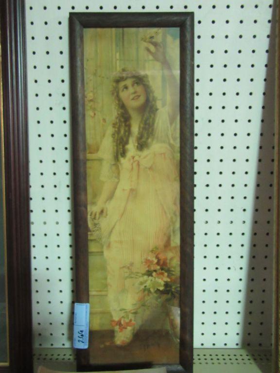 MARY PICKFORD PRINT IN OAK FRAME