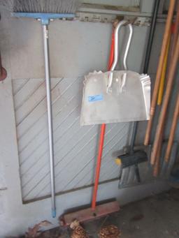 YARD AND GARDEN TOOLS, BROOMS, DUSTPANS, ETC