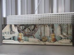 1 CASE (4 PIECES) OF LIGHTED VINTAGE SEASIDE MANTLE CANVAS