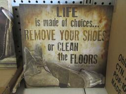 14 REMOVE YOUR SHOES CANVASES