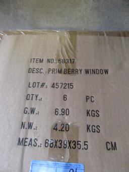 1 CASE (6 PIECES) OF PRIM BERRY WINDOWS