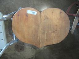 RUSTIC HEART BENCH WITH STORAGE