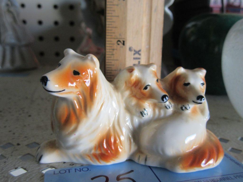 BONE CHINA DOG FIGURINE