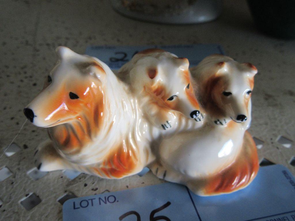 BONE CHINA DOG FIGURINE