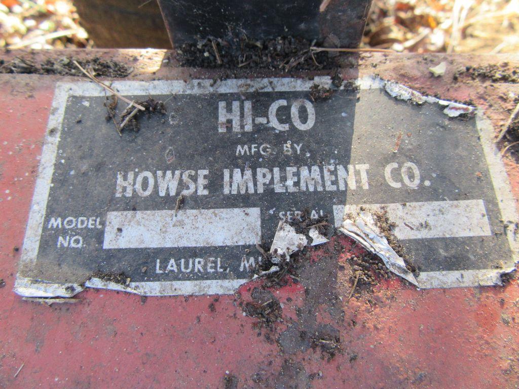 HI-CO BRUSH HOG BUILT BY HOWSE MADE IN THE USA. COULD NOT MAKE OUT MODEL OR