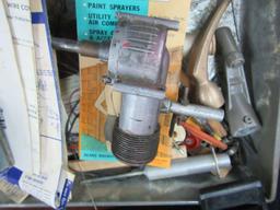 RC GAS-POWERED MODEL PLANE ENGINE, PENCIL SHARPENER, AND OTHER MODEL ACCESS