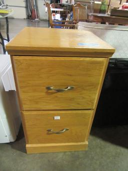 2 DRAWER WOOD CABINET