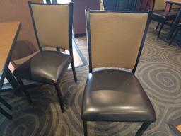 DOUBLE PEDESTAL TABLE AND 4 CHAIRS