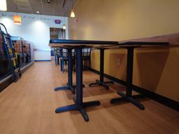 (4) TWO SEAT PEDESTAL TABLES