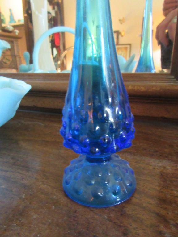 BLUE GLASS VASE