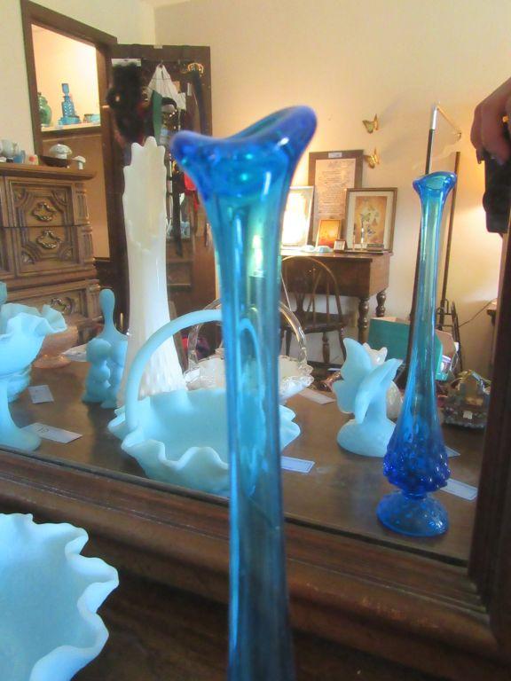 BLUE GLASS VASE