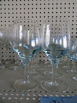 BLUE SHADOW STEMWARE AND OTHER