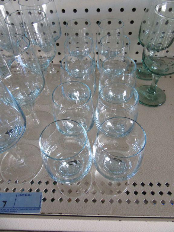 BLUE SHADOW STEMWARE AND OTHER