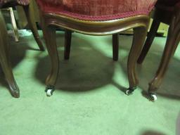 2 UPHOLSTERED VICTORIAN STYLE CHAIRS
