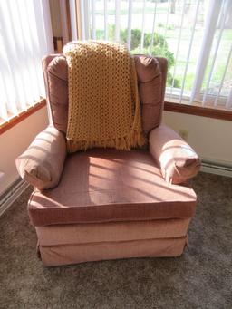 LA-Z-BOY VELOUR SWIVEL ROCKER